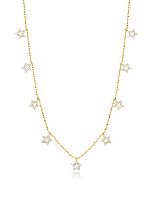 Gold Asteria Star Shaker Necklace