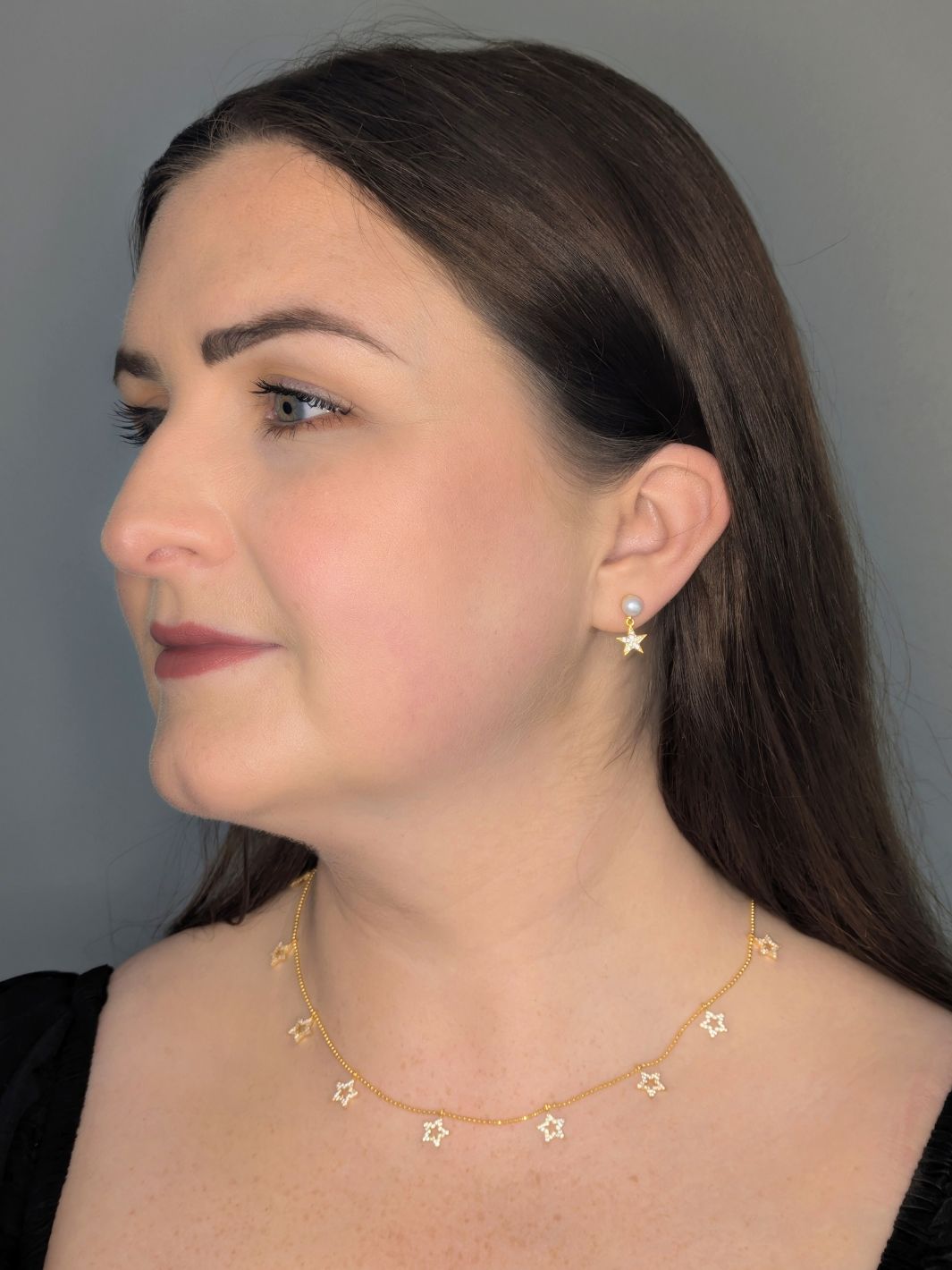 Gold Asteria Star Shaker Necklace