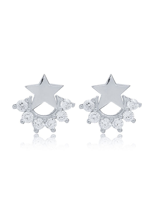 Silver Asteria Star Stud Earrings