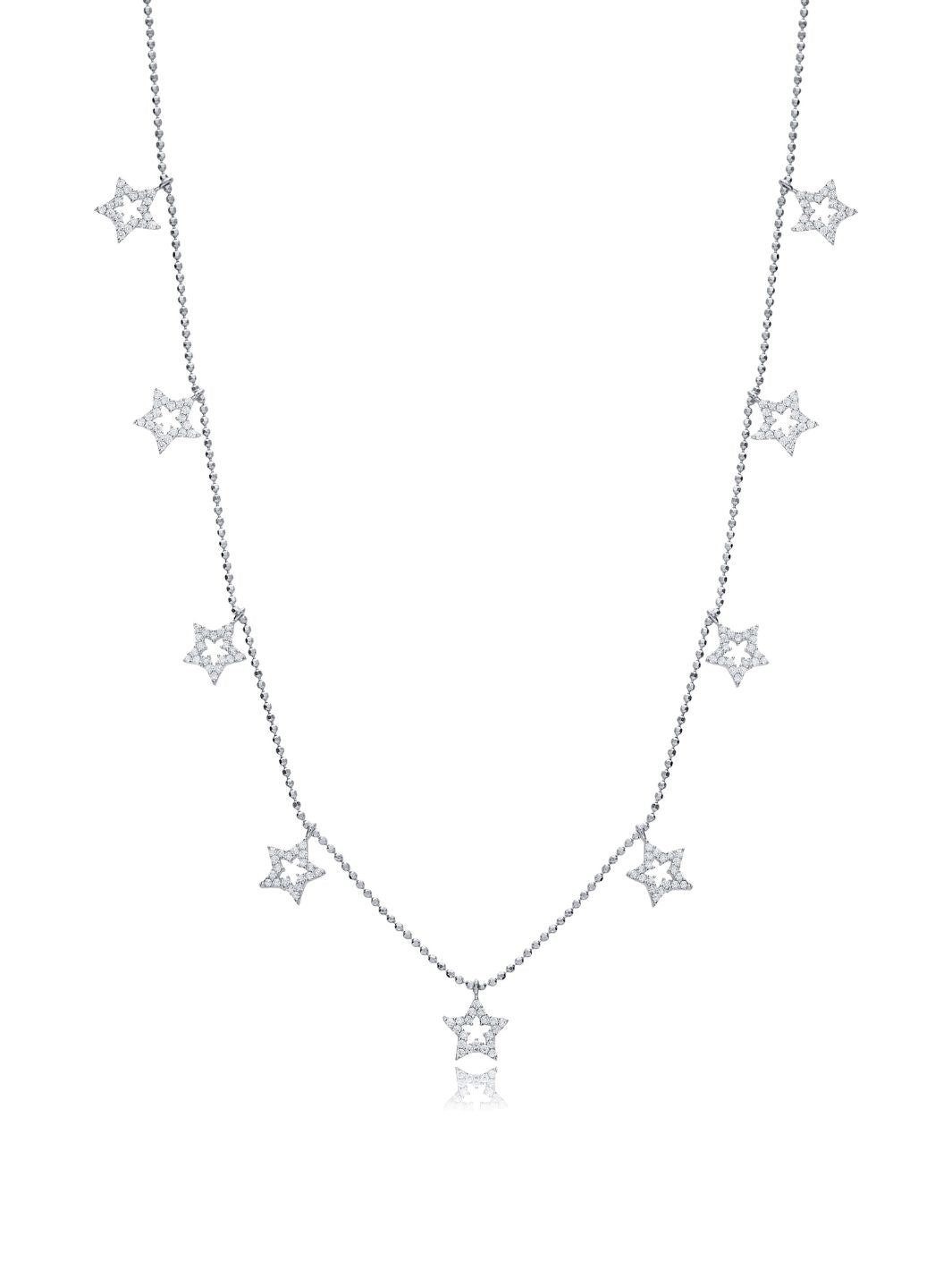 Silver Asteria Star Shaker Necklace
