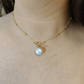 Gold Aphrodite Pearl T-bar Choker Necklace