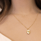 Gold North Star Oval Locket Necklace