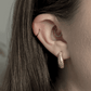 Gold Danu Twist Half Hoop Earrings