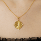 Gold Birth of Venus Coin Necklace