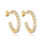Gold Aurora Cubic Zirconia Half Hoop Earrings