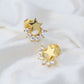 Gold Asteria Star Stud Earrings