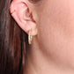 Gold Aurora Cubic Zirconia Half Hoop Earrings