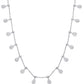 Silver Aurora Drop Shaker Long Necklace