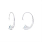 Silver Athena CZ Hook Earrings