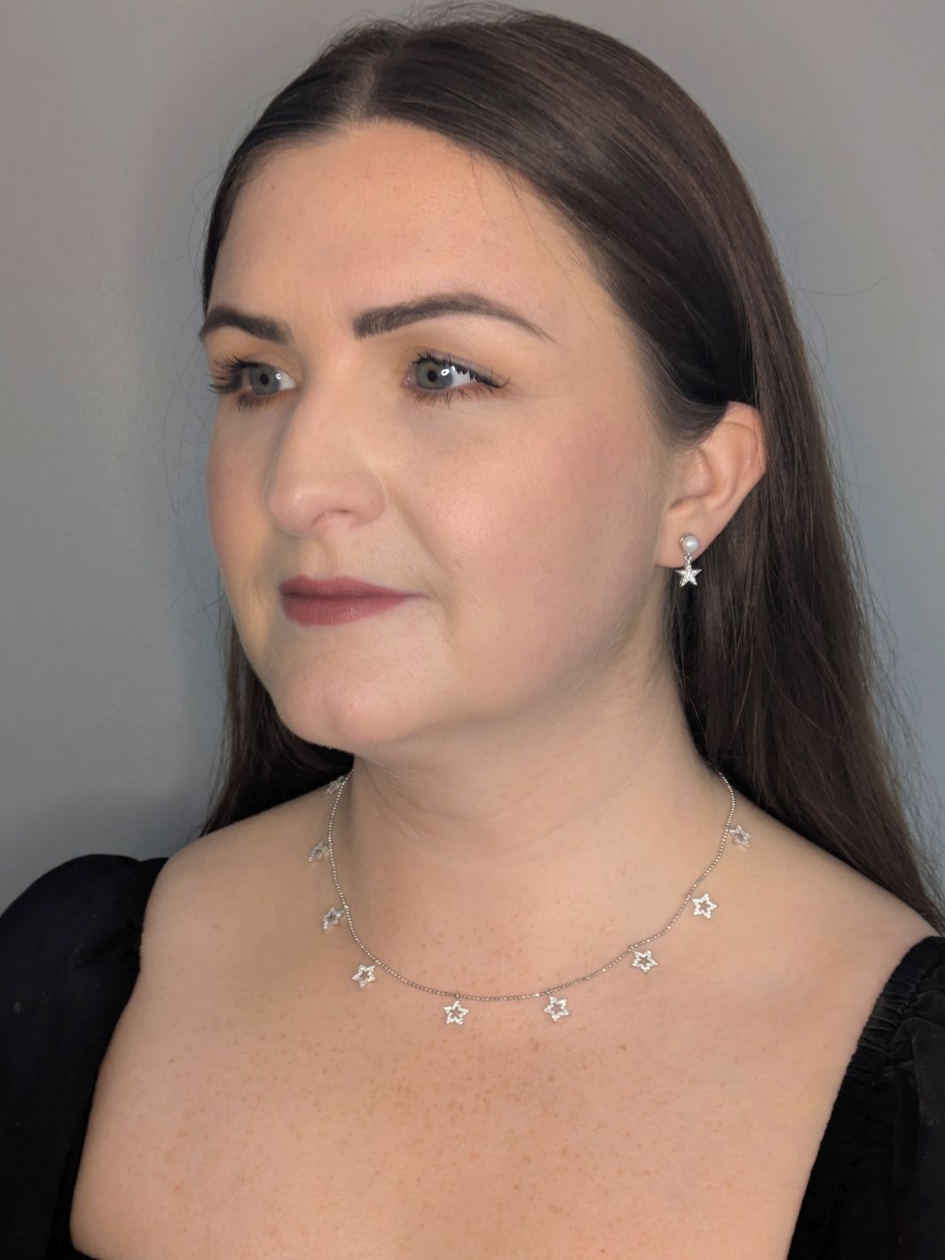 Silver Asteria Star Shaker Necklace