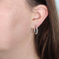 Silver Aurora Cubic Zirconia Half Hoop Earrings