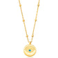 Gold Evil Eye Charm Necklace
