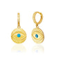 Gold Evil Eye Drop Earrings