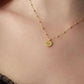 Gold Evil Eye Disc Necklace