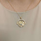 Gold Evil Eye Medallion Necklace