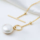 Gold Aphrodite Pearl T-bar Choker Necklace