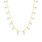 Gold Aurora Drop Shaker Long Necklace
