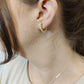 Gold Keres Heart Huggie Earrings