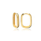 Gold Luna Oval Hoop Earrings