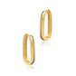 Gold Luna Oval Hoop Earrings