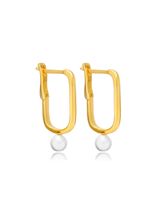 Gold Aphrodite Pearl Earrings