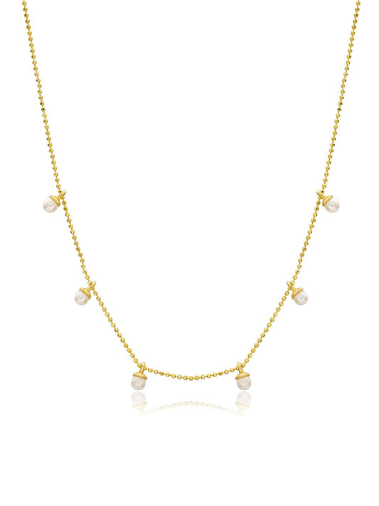 Gold Aphrodite Pearl Shaker Necklace