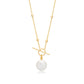 Gold Aphrodite Pearl T-bar Choker Necklace