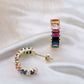Gold Juno Rainbow Half-hoop earrings