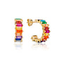 Gold Juno Rainbow Half-hoop earrings
