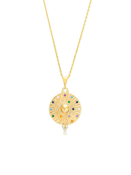 Gold Theia Coin Necklace