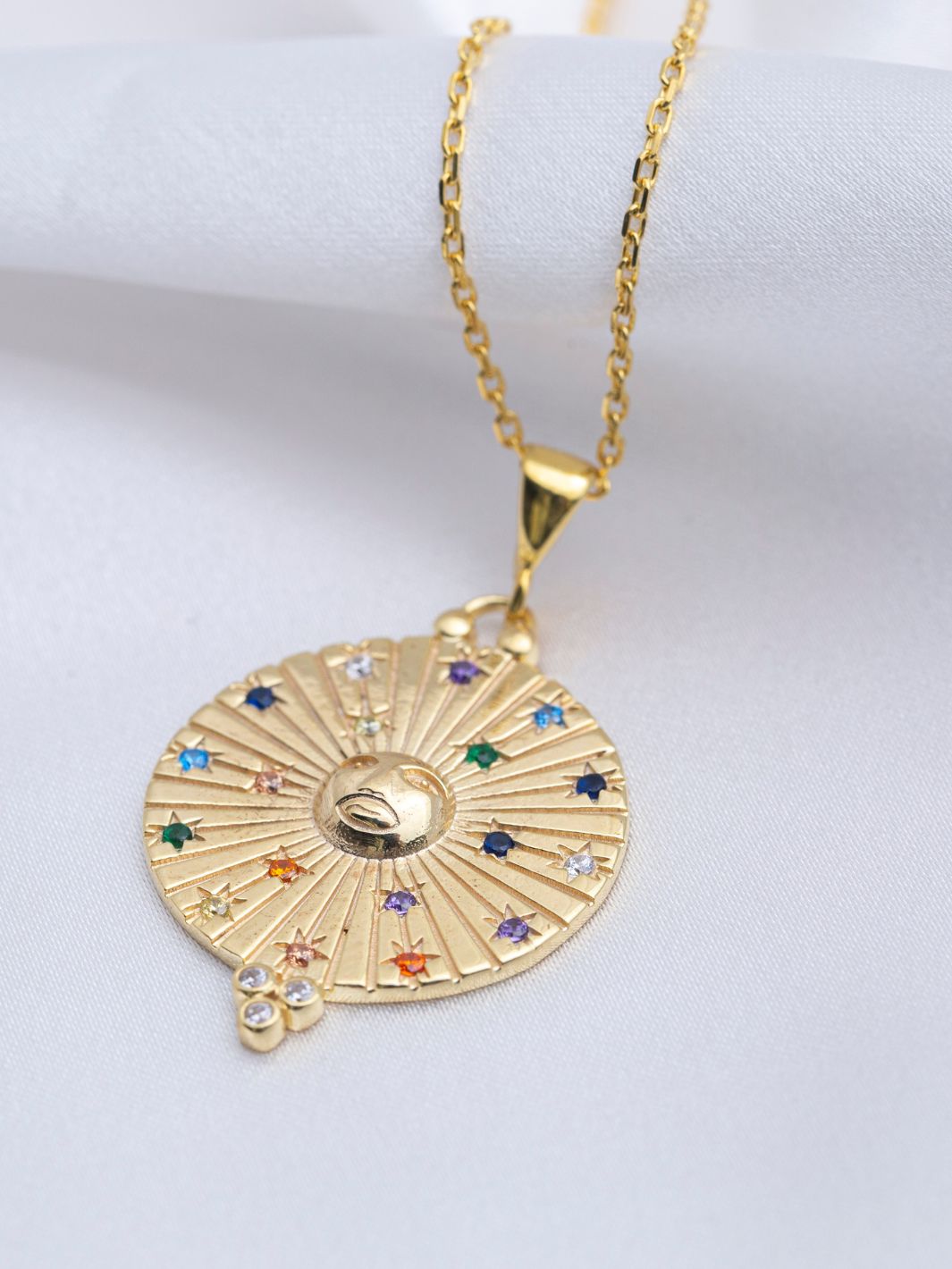 Gold Theia Coin Necklace