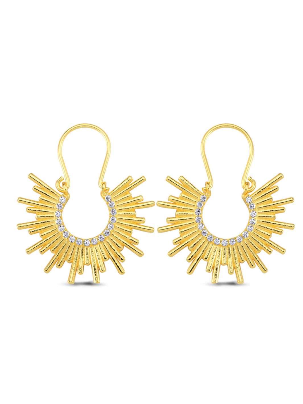 Gold Helios Hoop Earrings