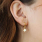 Gold North Star Drop Earrings