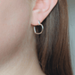 Silver Cupid Heart Hoop Earrings