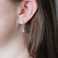 Silver Athena CZ Hook Earrings