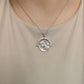 Silver Evil Eye Medallion Necklace