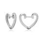 Silver Keres Heart Hoop Earrings