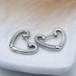 Silver Keres Heart Hoop Earrings