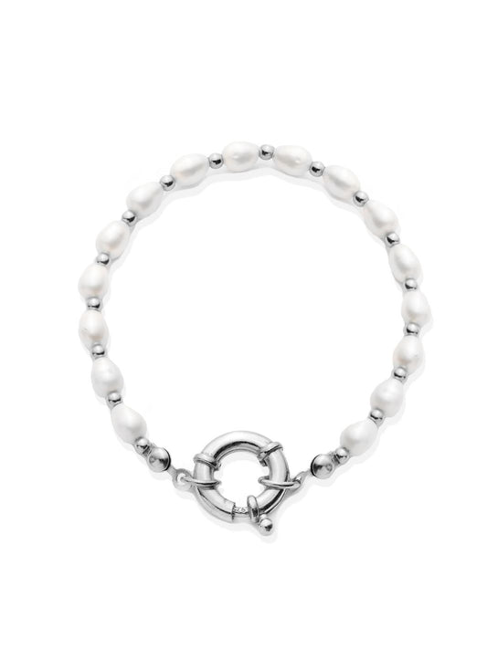 Silver Aphrodite Pearl Bracelet